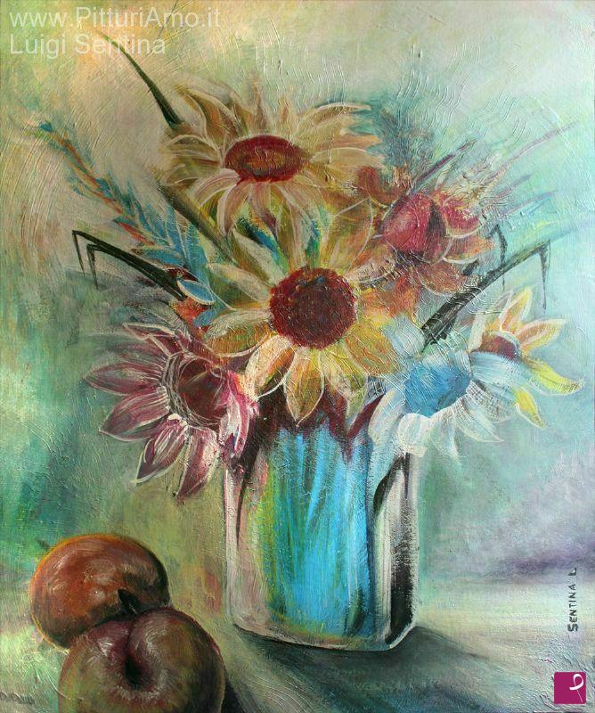quadri in vendita online - Vaso di fiori