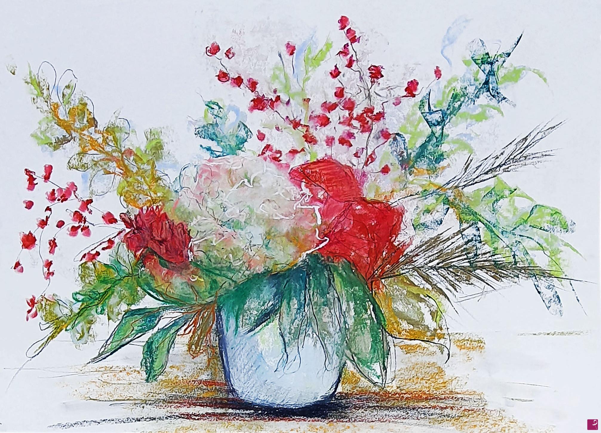 quadri in vendita online - Vaso di fiori