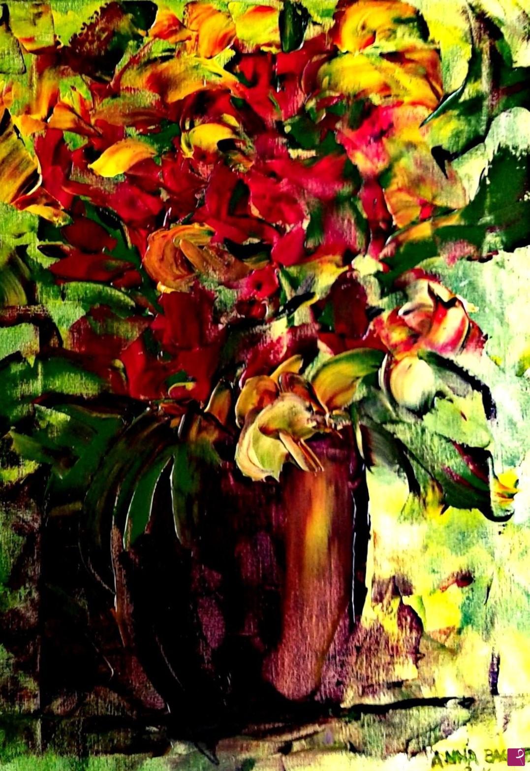 quadri in vendita online - vaso di fiori