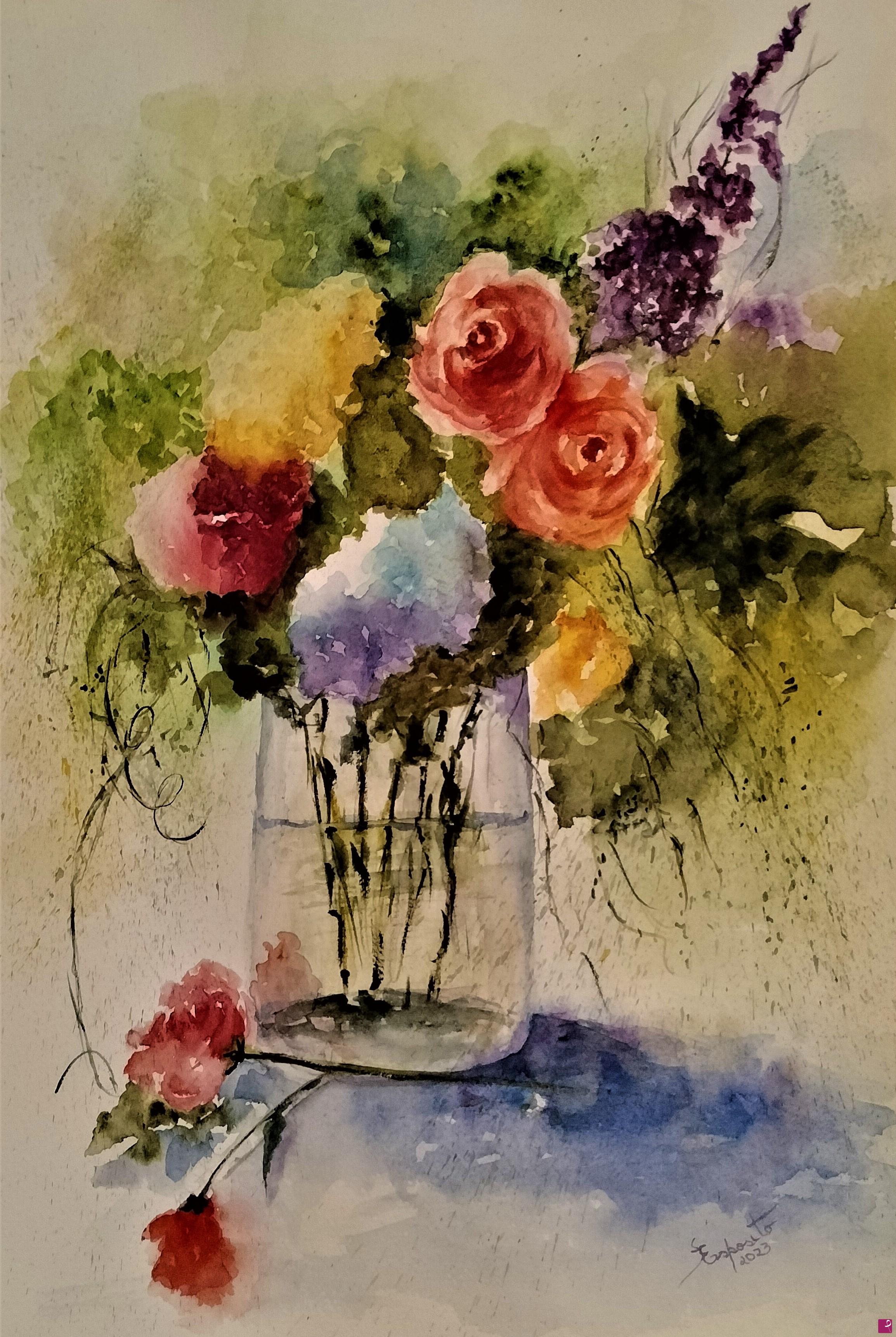 quadri in vendita online - Vaso di Fiori