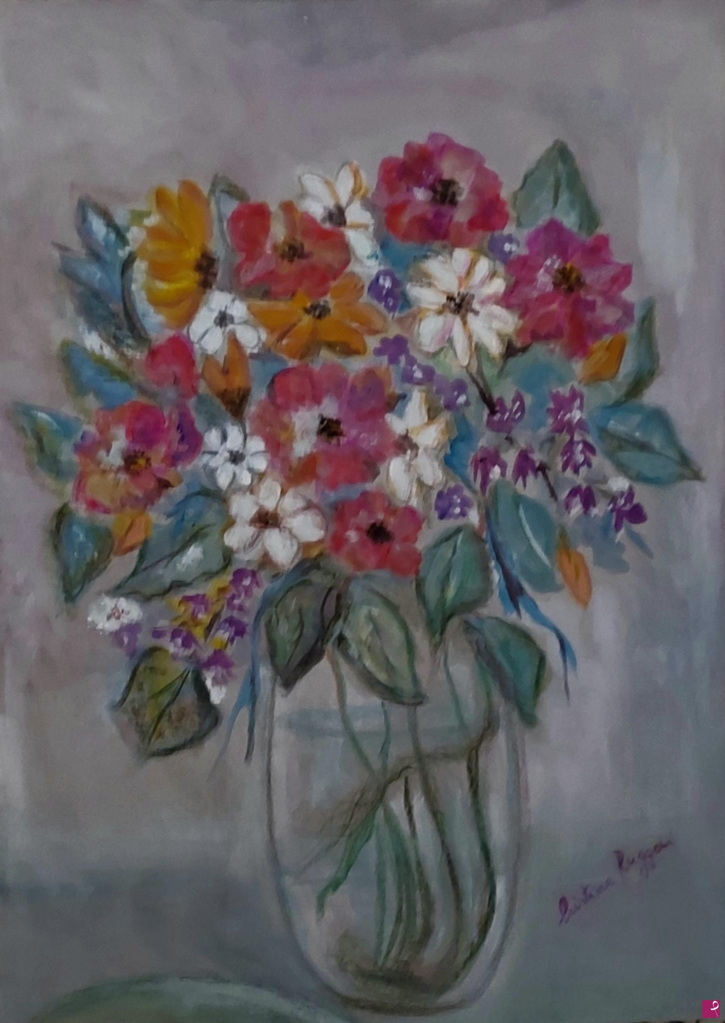 quadri in vendita online - Vaso di fiori