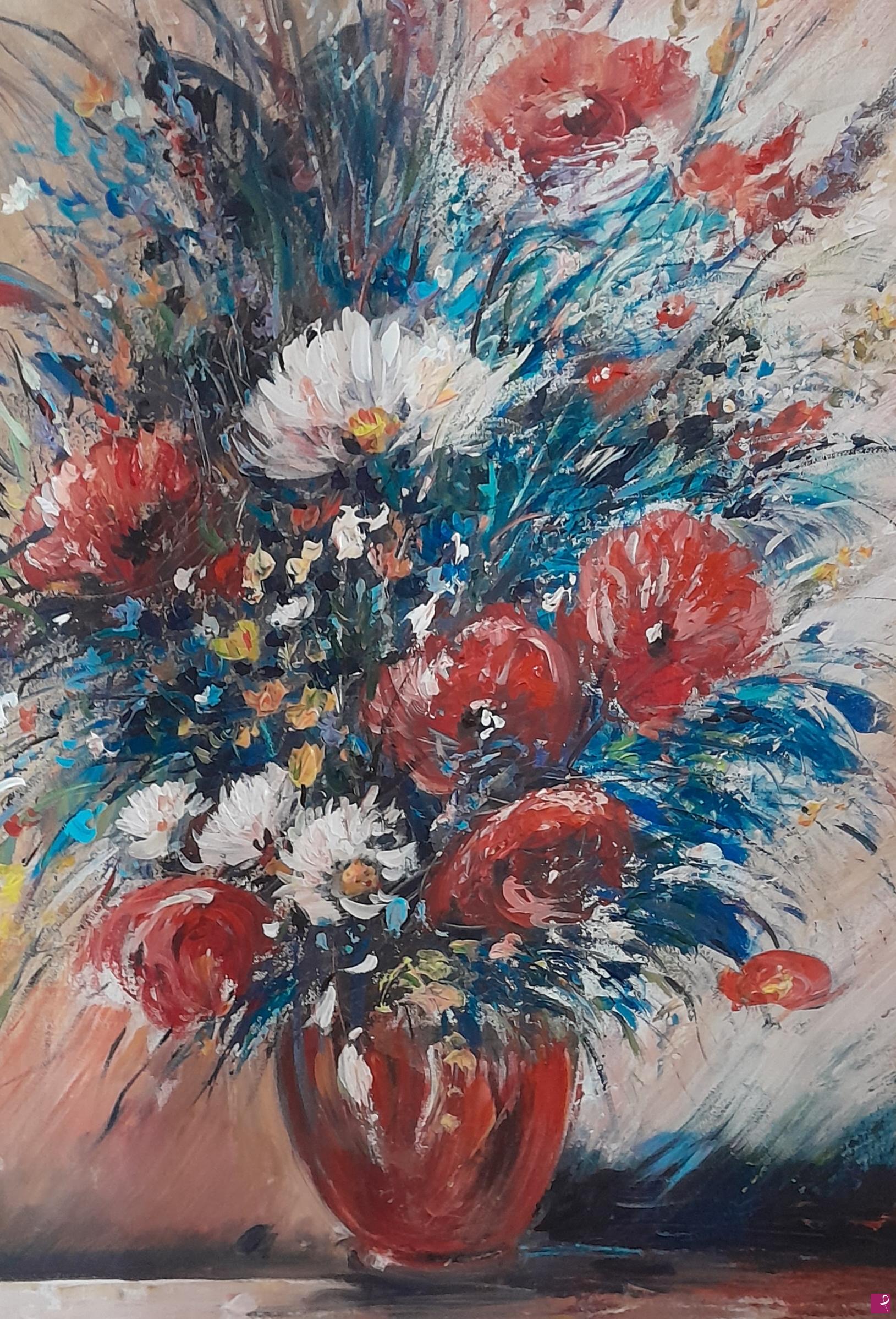 quadri in vendita online - Vaso di fiori