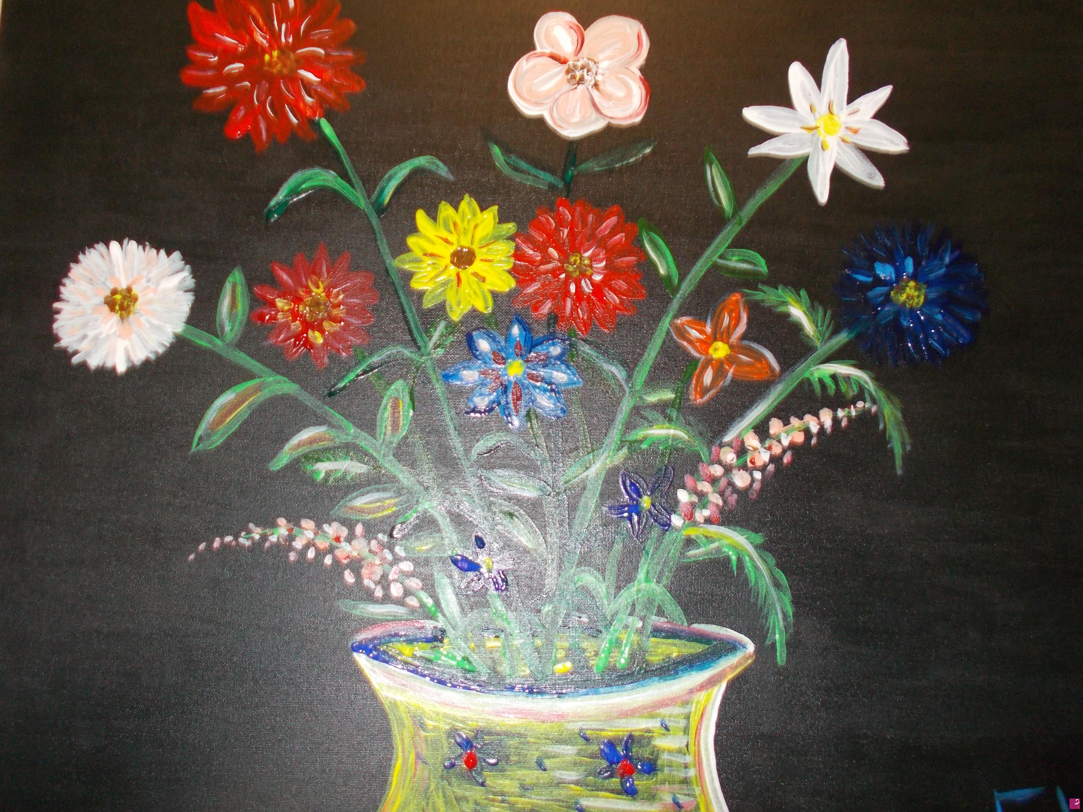 quadri in vendita online - Vaso di fiori