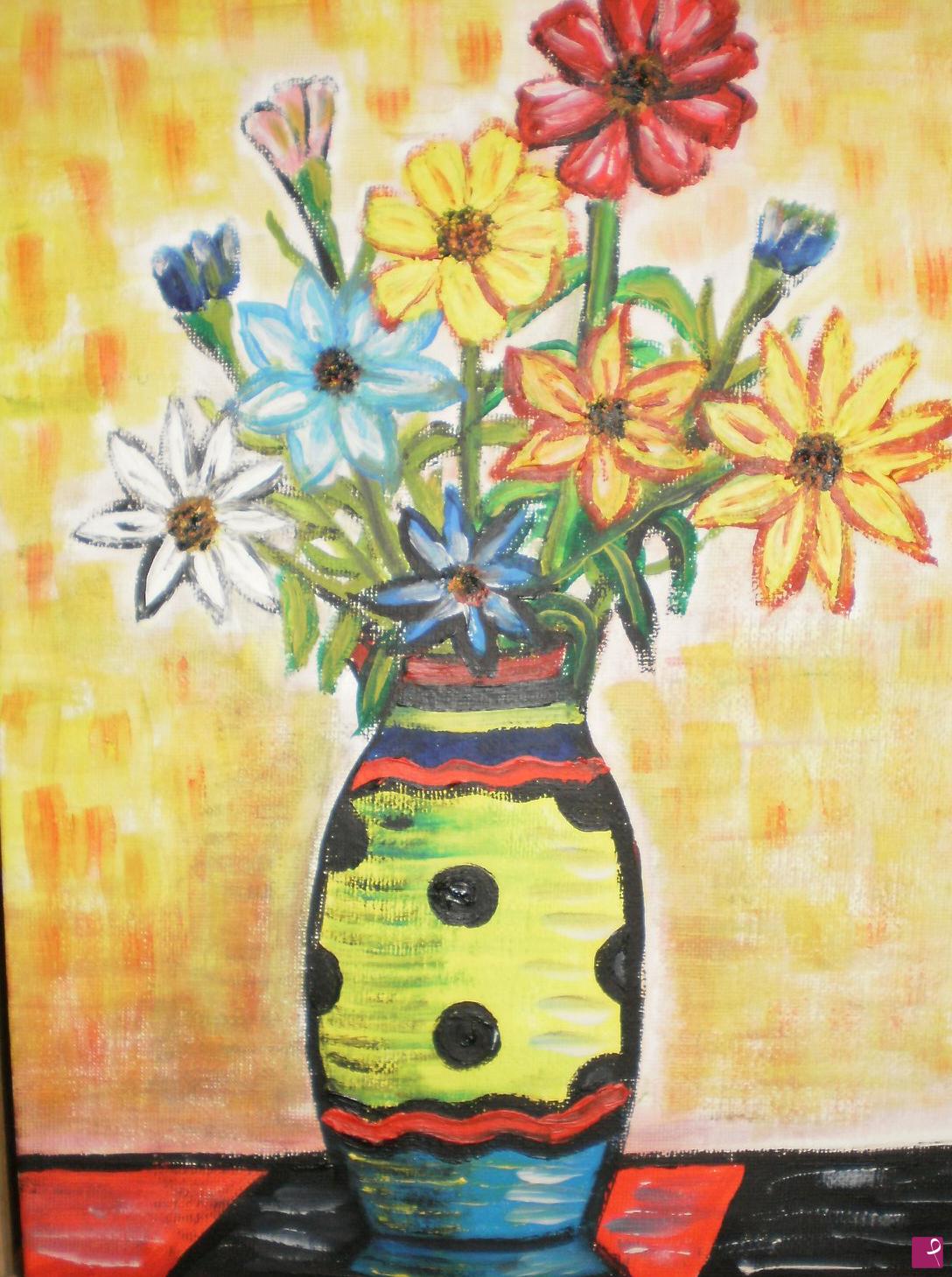 quadri in vendita online - Vaso di fiori