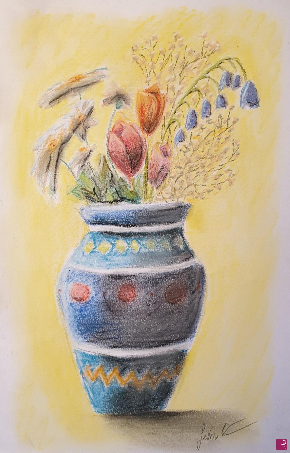 quadri in vendita online - Vaso di fiori
