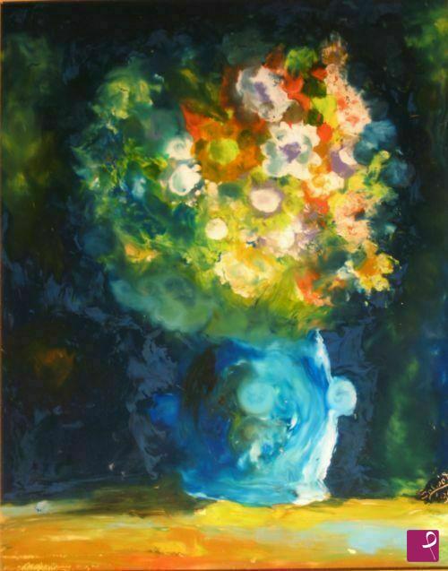 quadri in vendita online - VASO DI FIORI