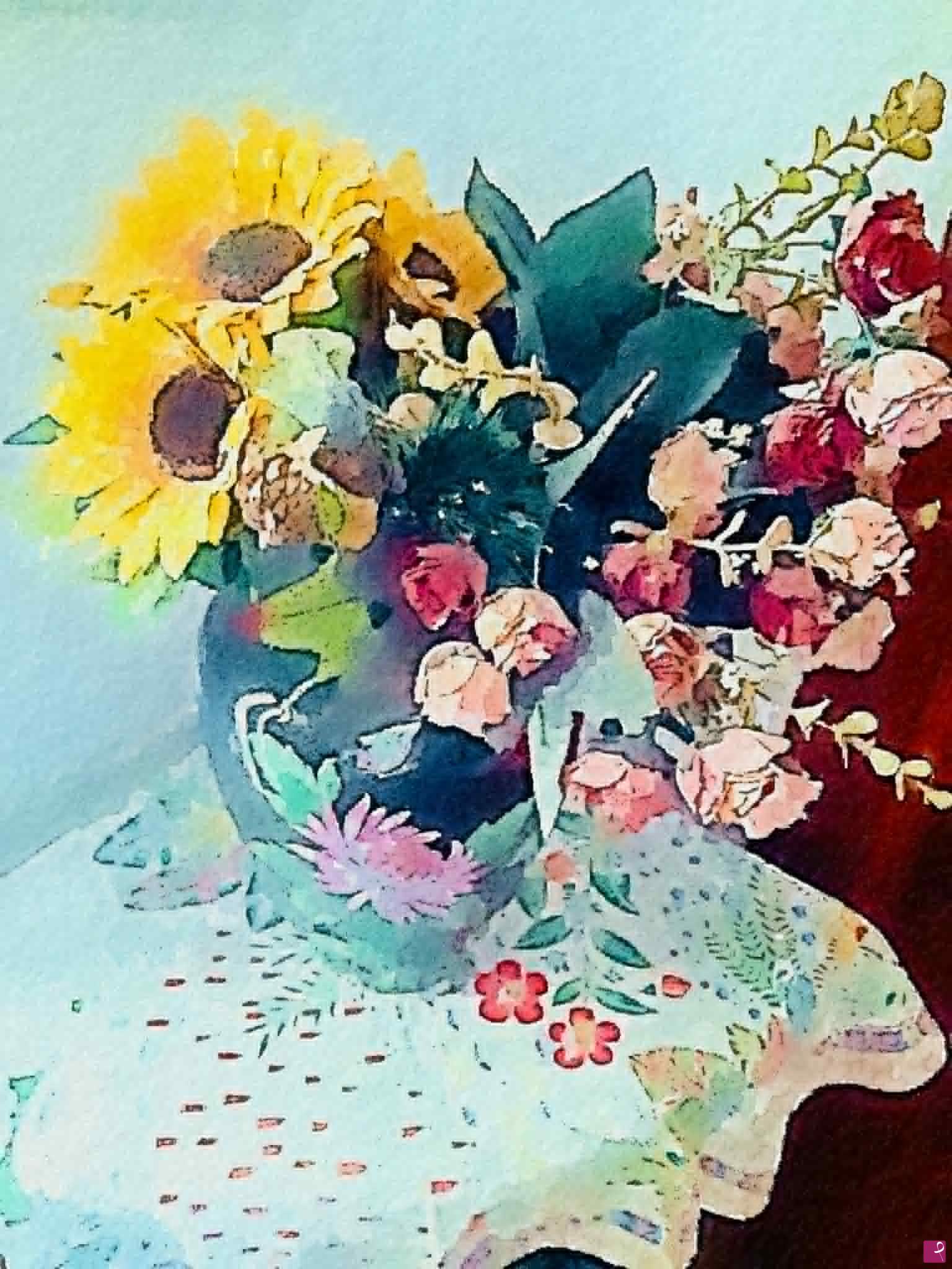 quadri in vendita online - vaso di fiori
