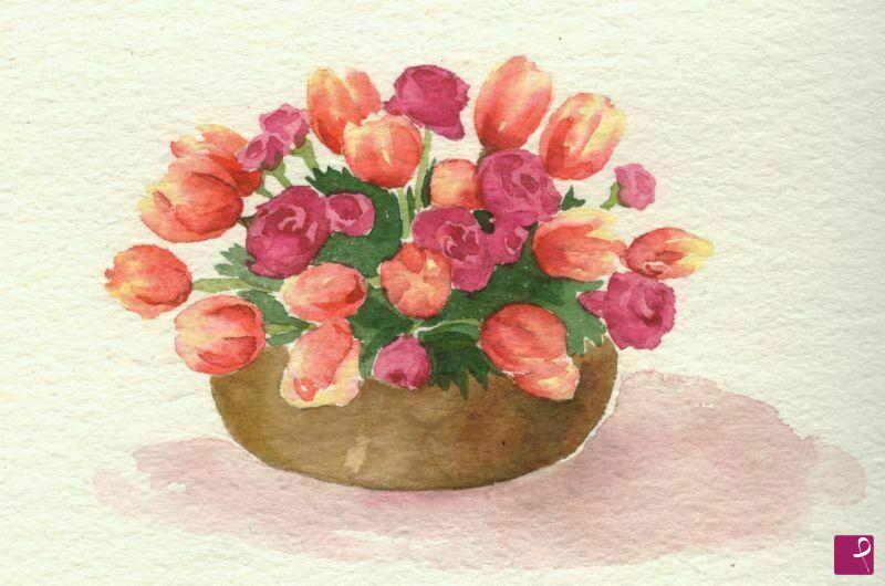 quadri in vendita online - Vaso di fiori