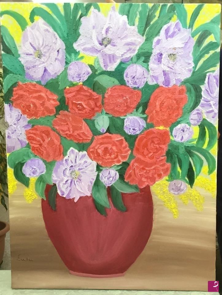 quadri in vendita online - Vaso di fiori
