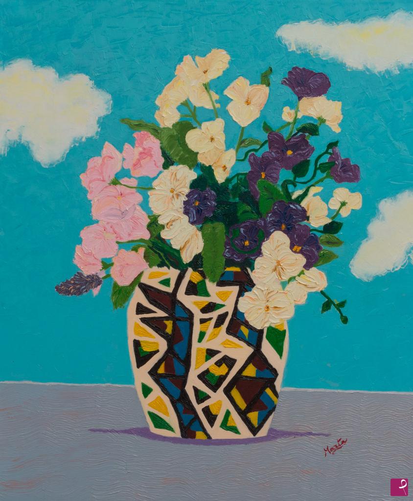 quadri in vendita online - Vaso di fiori