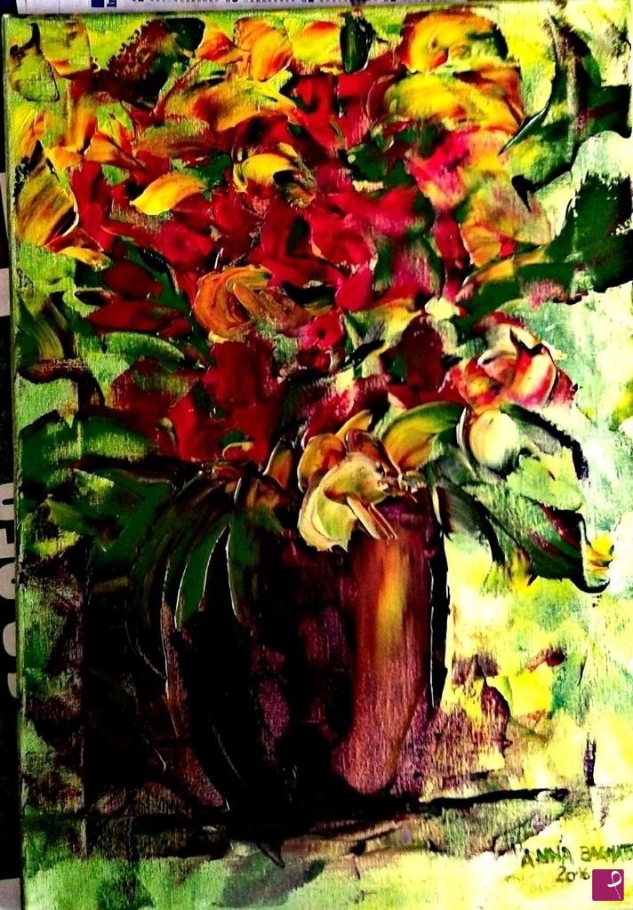 quadri in vendita online - Vaso di fiori