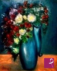 quadri in vendita online - VASO DI FIORI