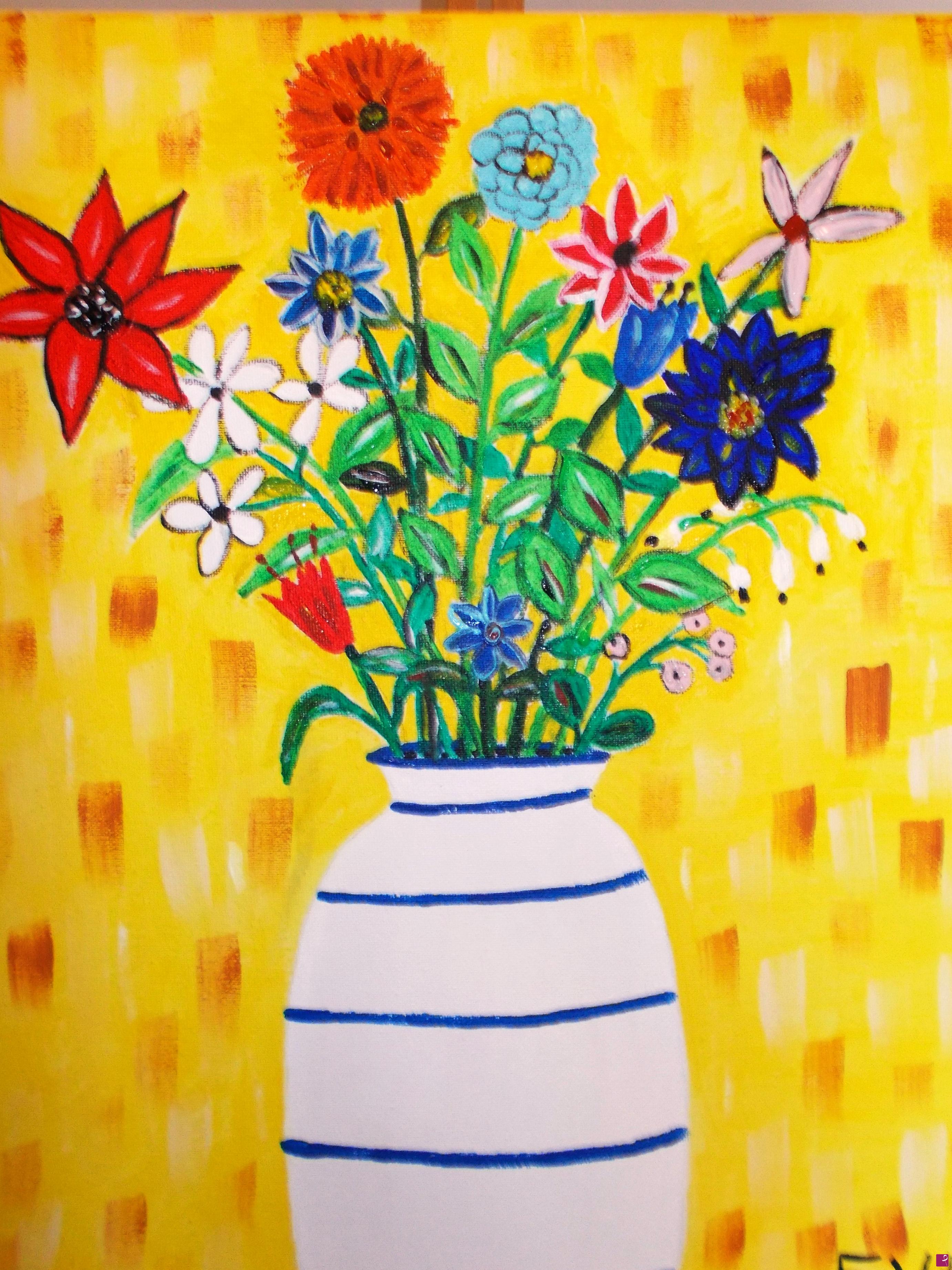 quadri in vendita online - vaso di fiori bianco