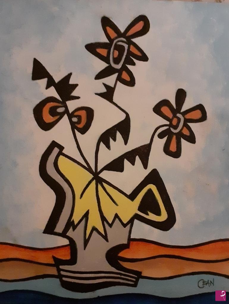 quadri in vendita online - vaso di fiori (bozzetto)