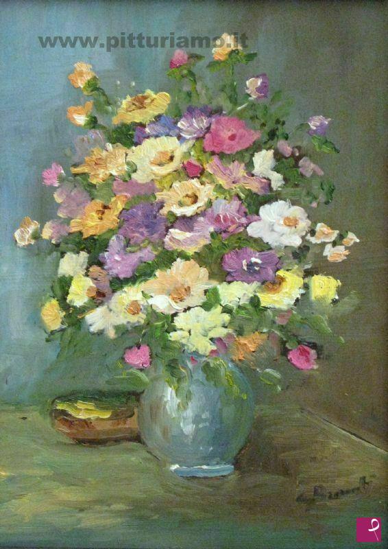 quadri in vendita online - vaso di fiori con portacenere