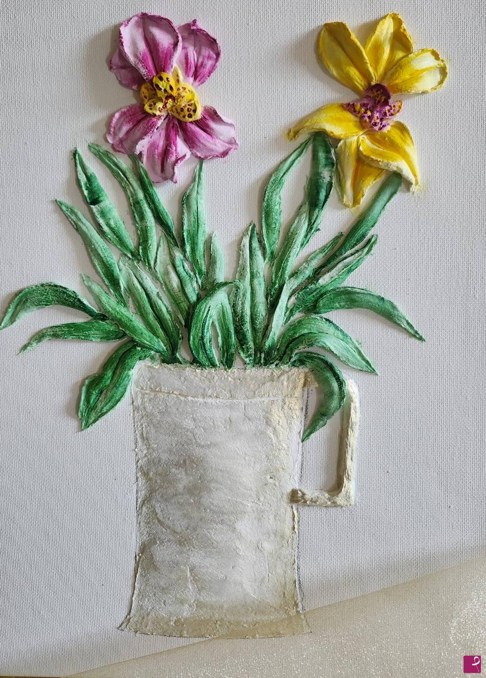 quadri in vendita online - Vaso di fiori su tela