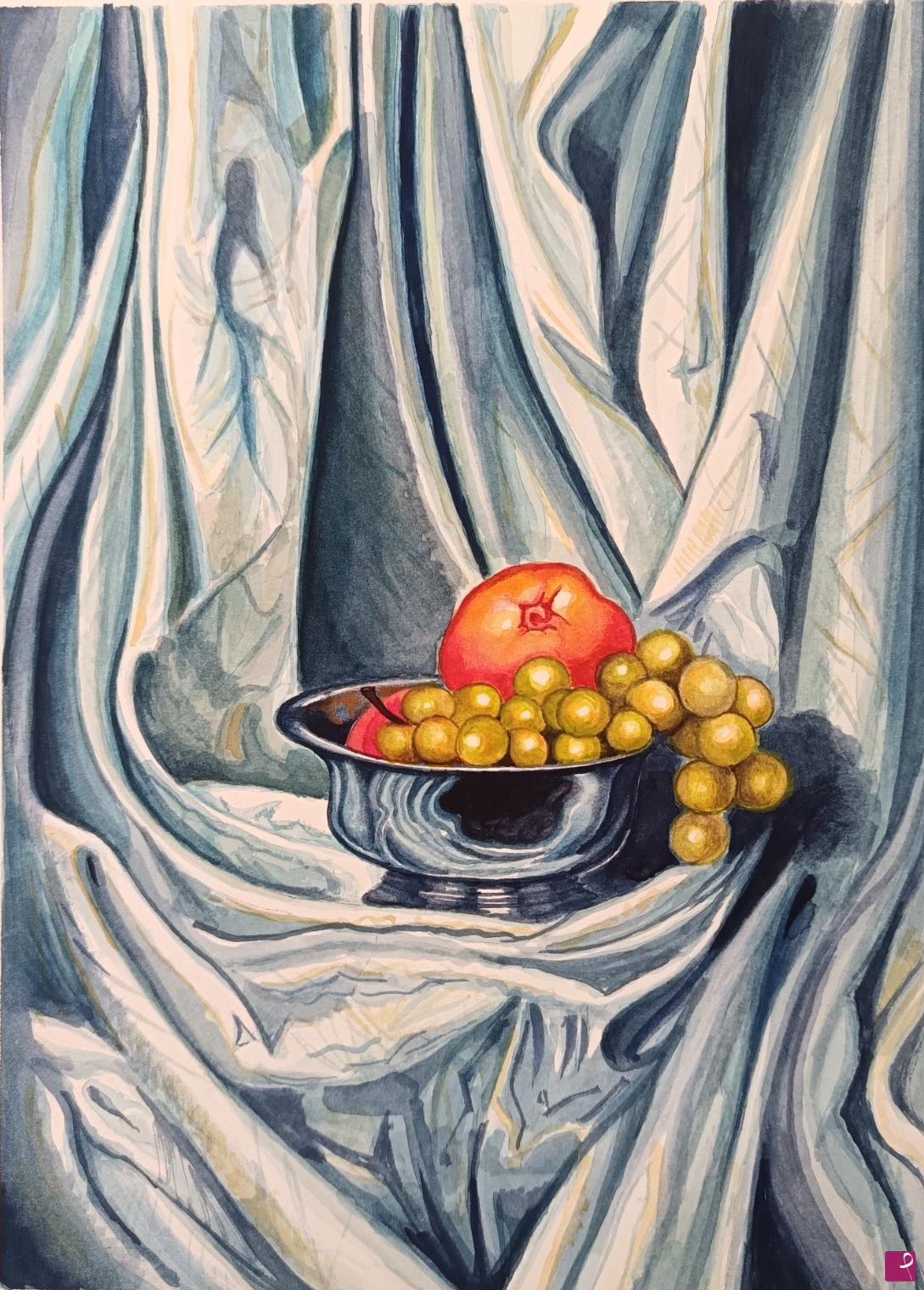 quadri in vendita online - VASO DI FRUTTA