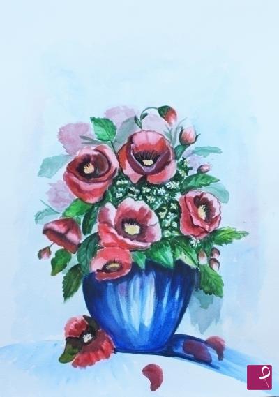 Vaso Di Fiori, Pittura da Accarò