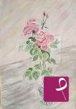 quadri in vendita online - Vaso di rose