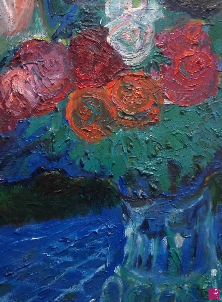 quadri in vendita online - Vaso di rose