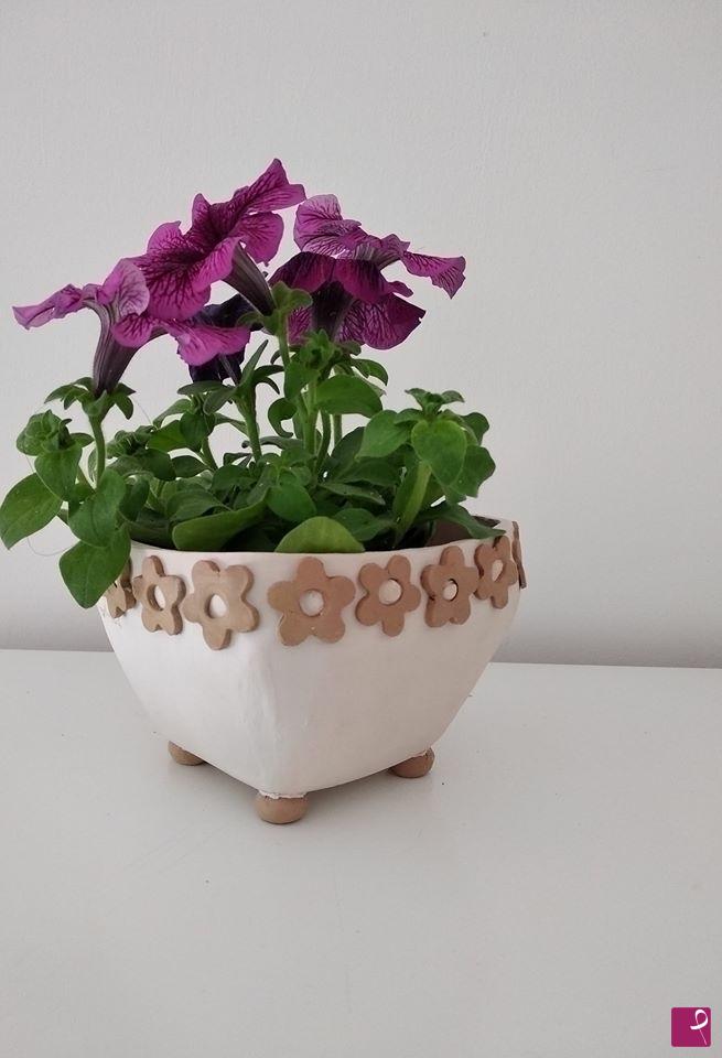 quadri in vendita online - VASO  FIORI TERRACOTTA