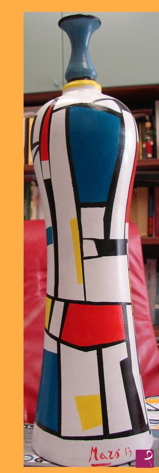 quadri in vendita online - vaso Mondrian  (lato A)
