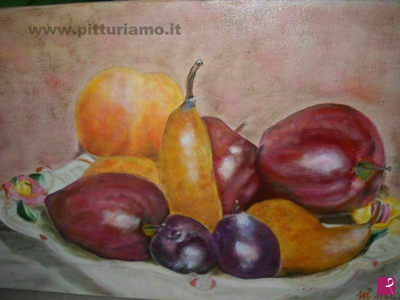 quadri in vendita online - Vassoio con frutta