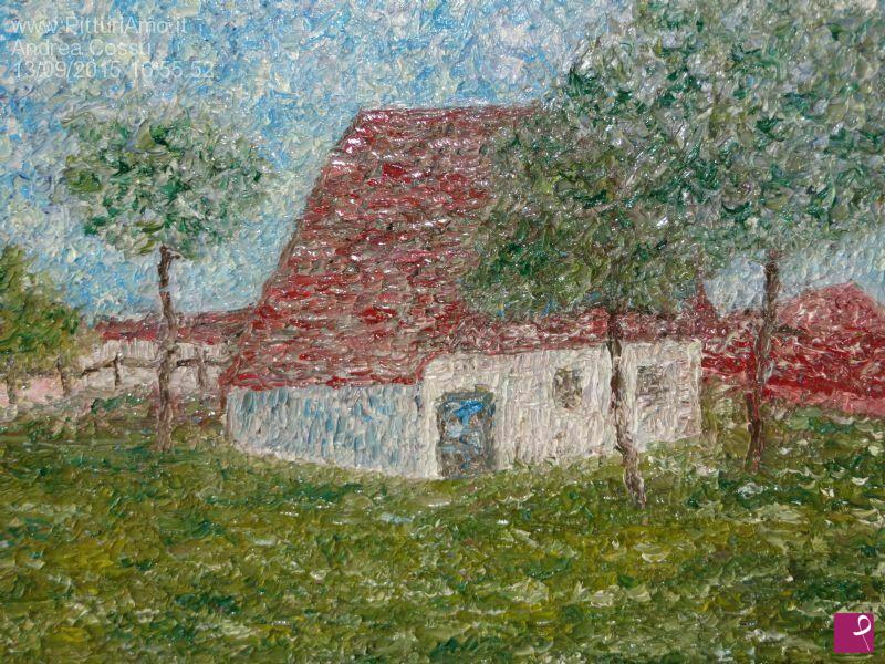 quadri in vendita online - Vecchia casa contadina romena