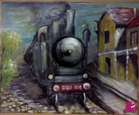 quadri in vendita online - vecchia locomotiva