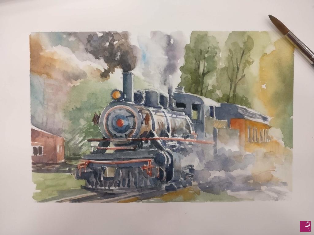 quadri in vendita online - vecchia locomotiva