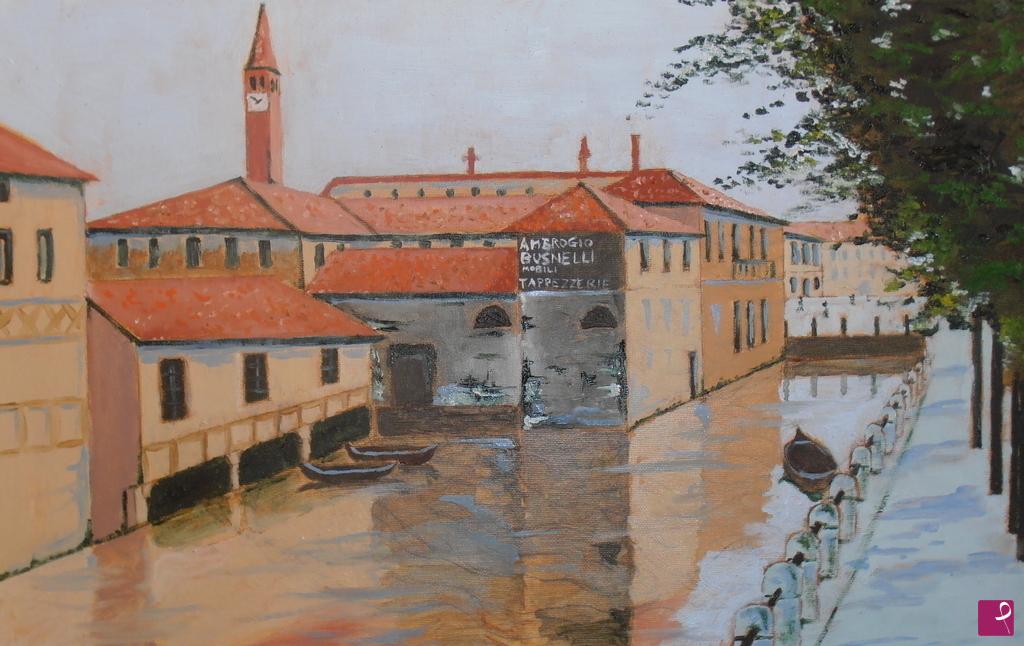 quadri in vendita online - Vecchia Milano II (la darsena)