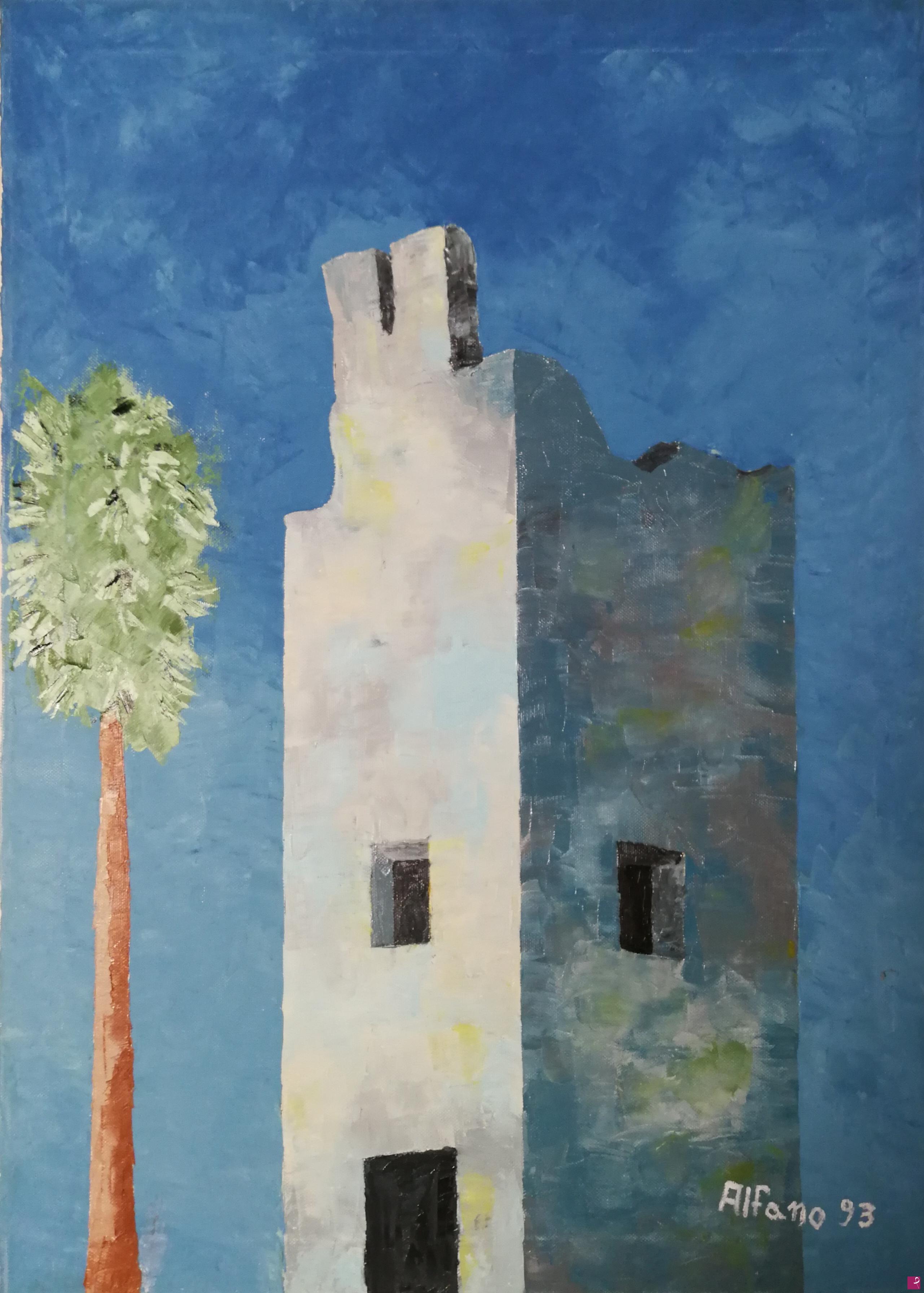 quadri in vendita online - Vecchia torre diroccata
