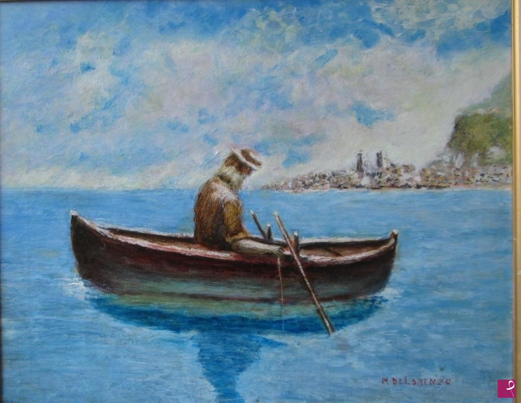 quadri in vendita online - Vecchio Pescatore a Cefalù  anno 1999 500€ sconto50% disponibile