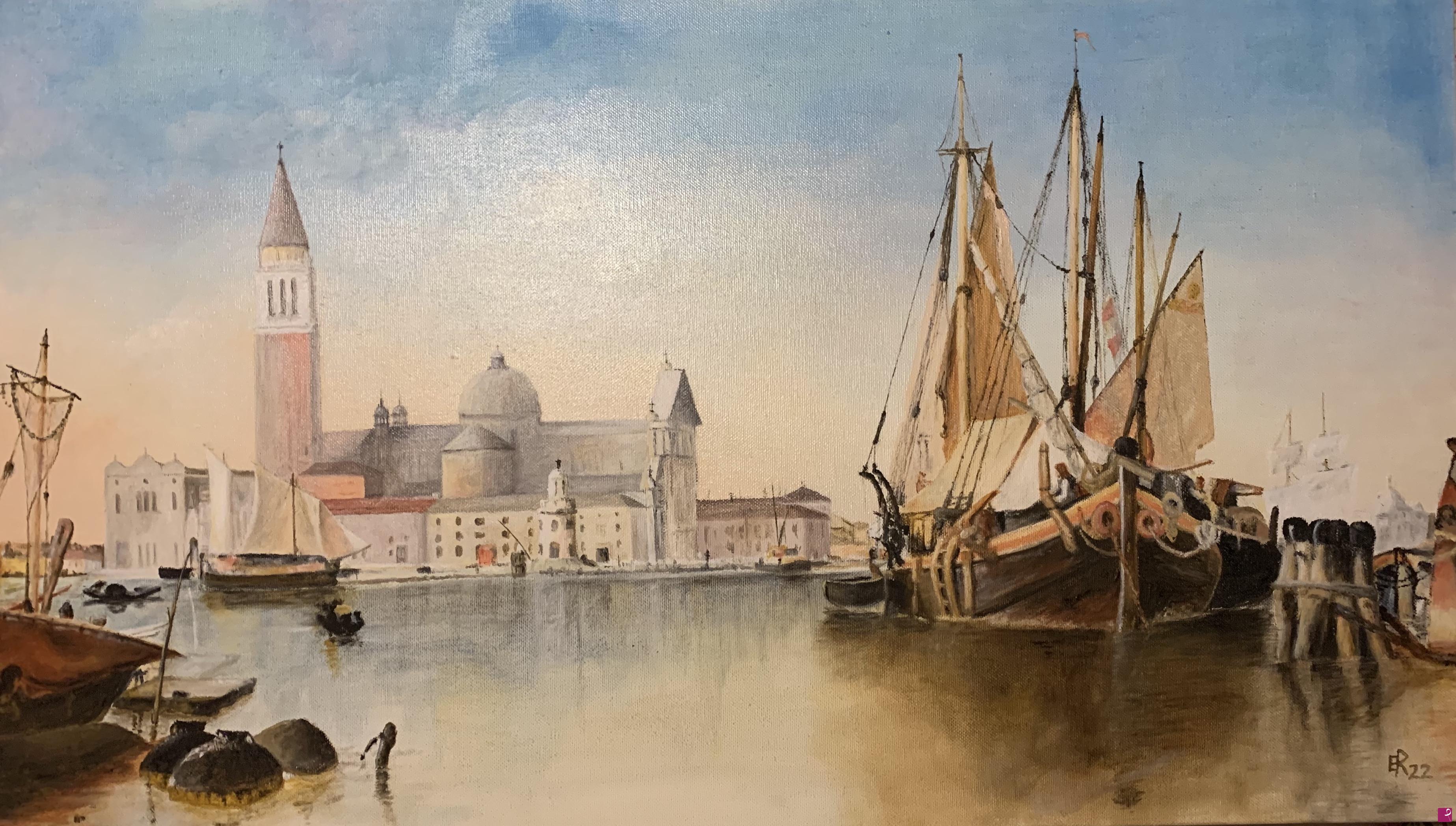 quadri in vendita online - Veduta dell'Isola di San Giorgio Maggiore