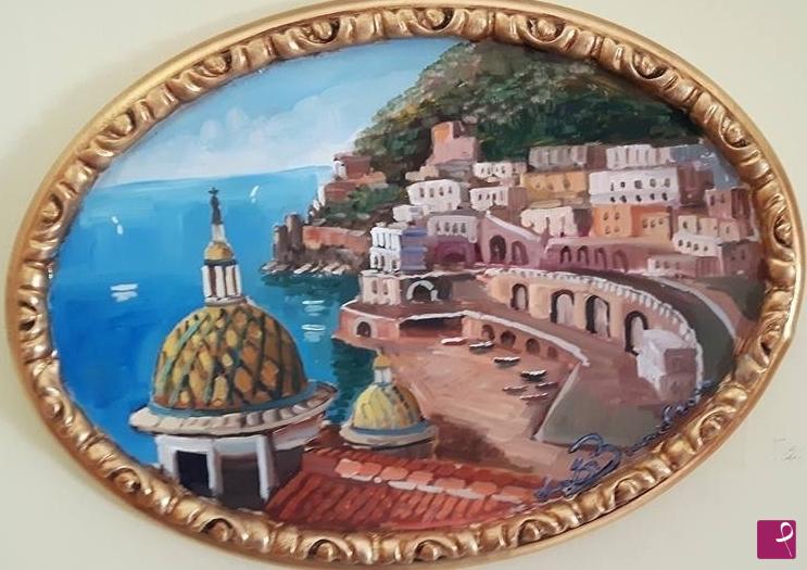quadri in vendita online - Veduta di Atrani