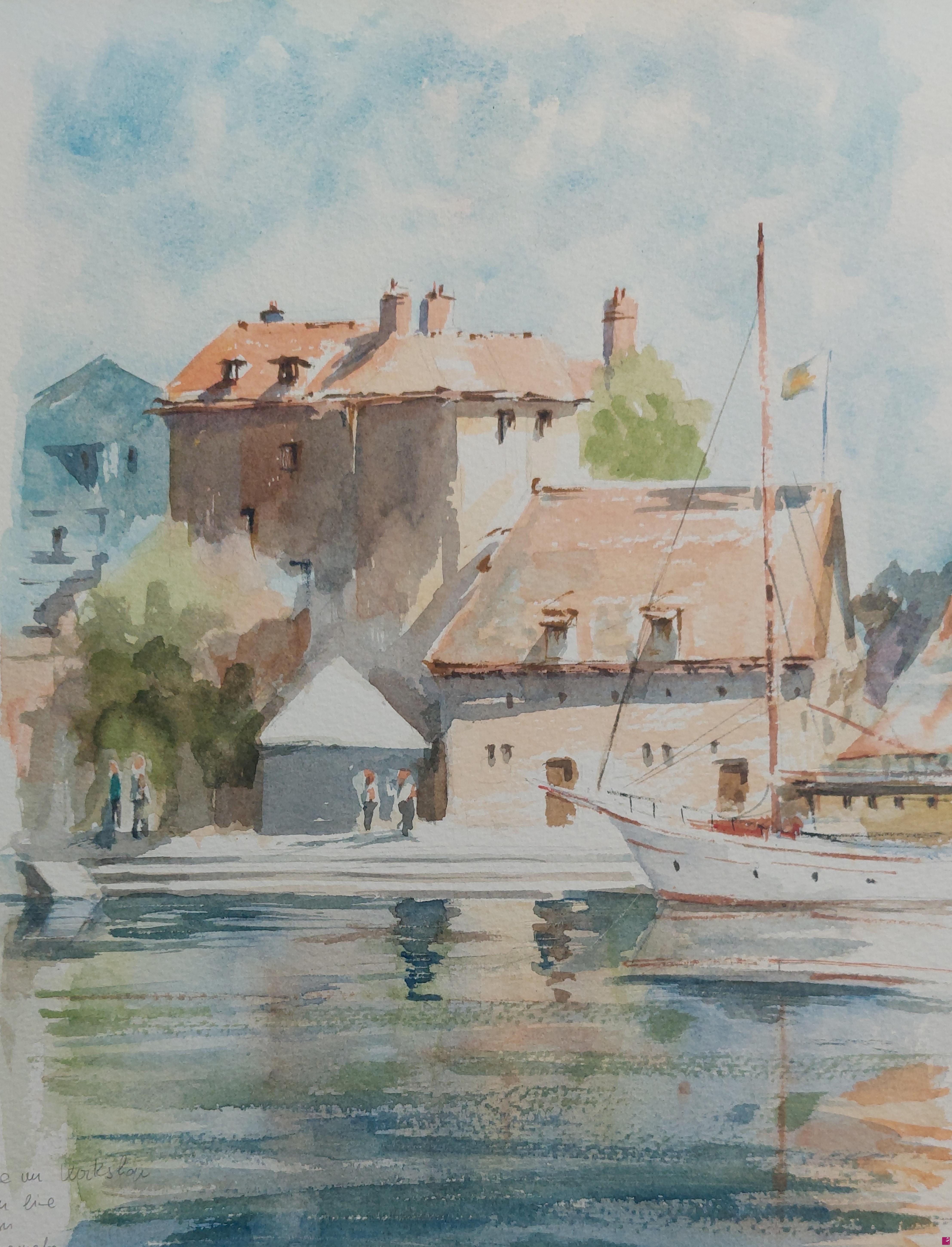 quadri in vendita online - Veduta di Honfleur (Francia)