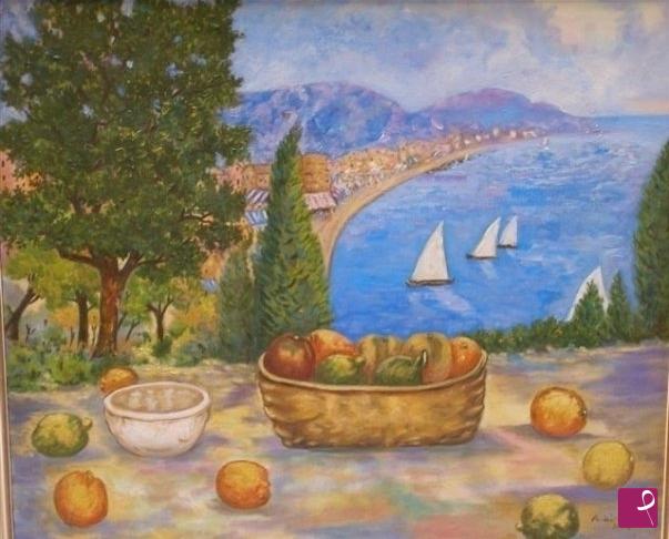quadri in vendita online - Veduta di Mondello 