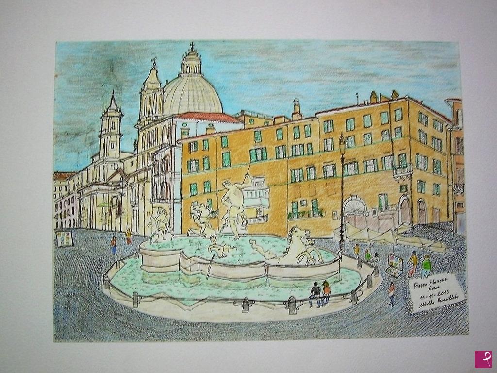 quadri in vendita online - Veduta di Piazza Navona, Roma