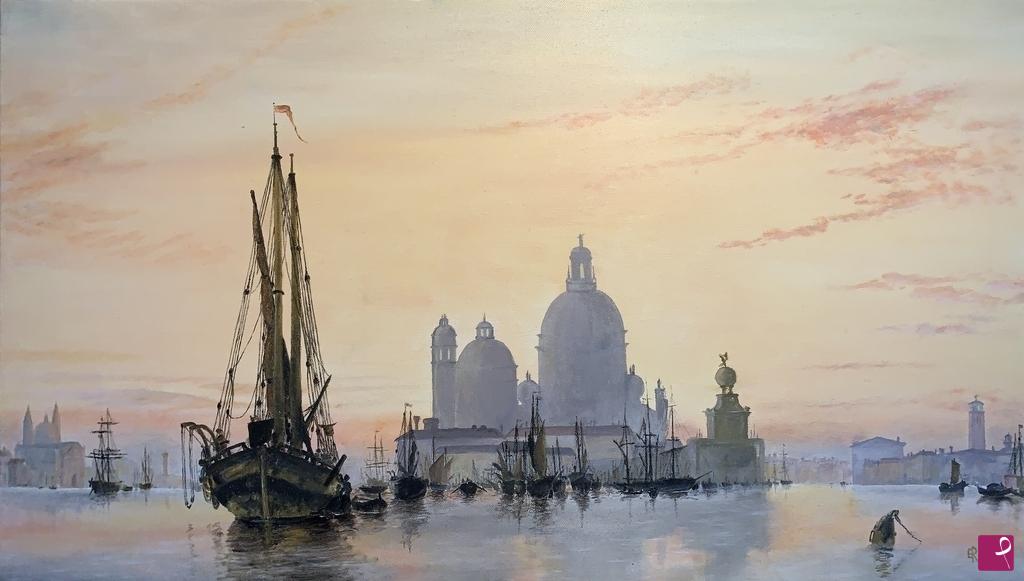 quadri in vendita online - Veduta di Venezia con S. Maria della Salute