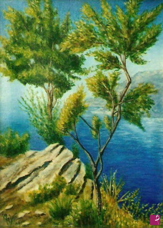 quadri in vendita online - Veduta marina della Corsica