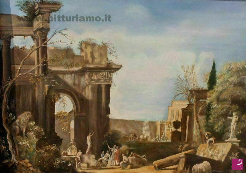 quadri in vendita online - veduta rovine