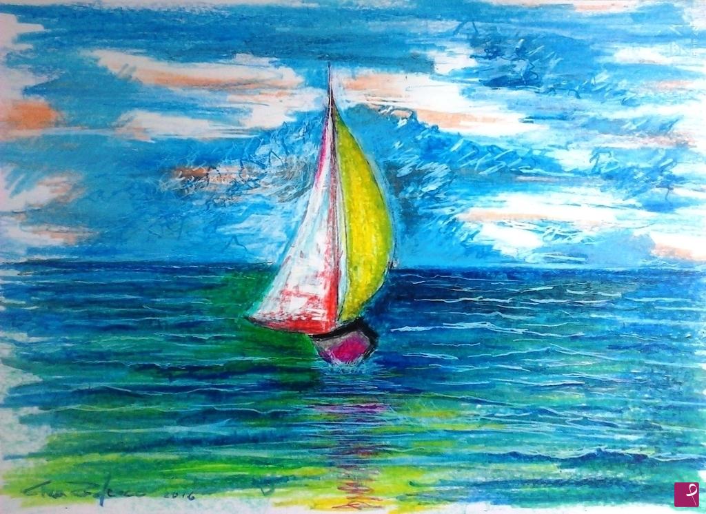 quadri in vendita online - "VELA e Mare" .