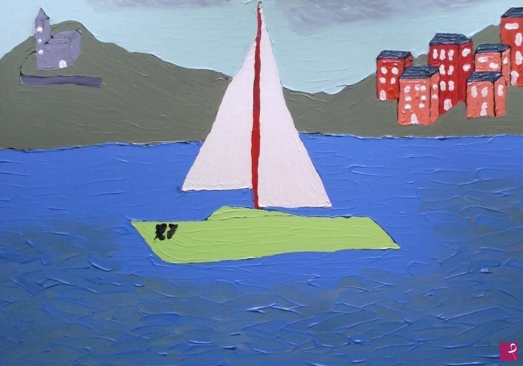 quadri in vendita online - Vela (Olio su cartone telato; 70x50)