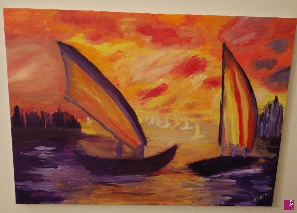 quadri in vendita online - vele al tramonto