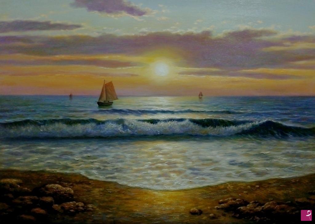 quadri in vendita online - VENDITA QUADRI - Mare al tramonto