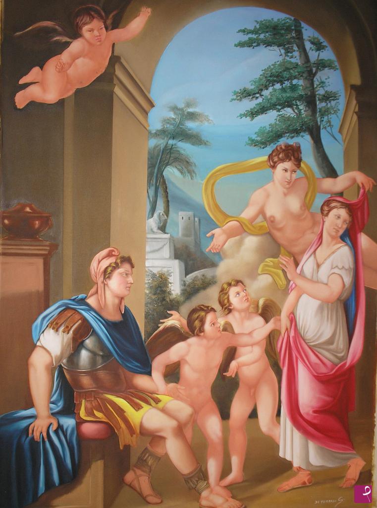 quadri in vendita online - Venere da in sposa Elena a Paride