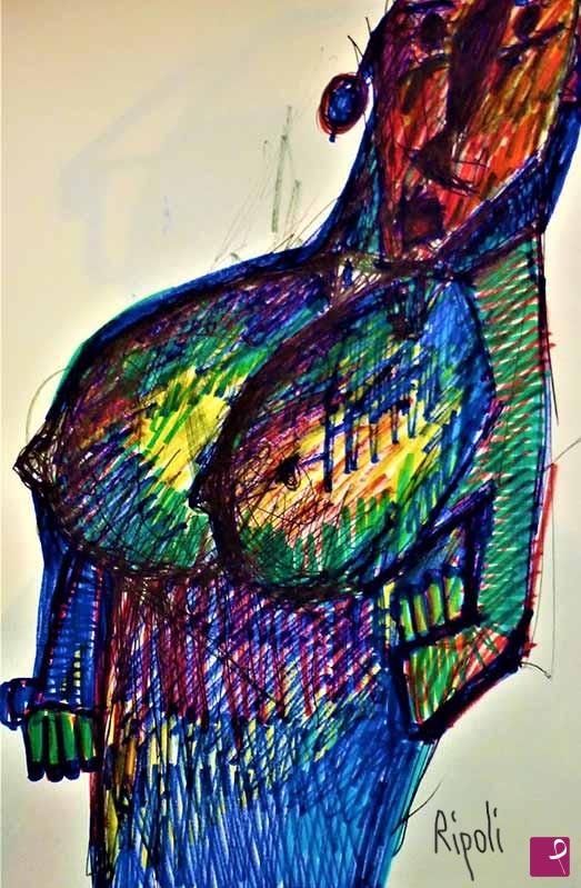 quadri in vendita online - VENERE DI WILLENDORF contemporanea