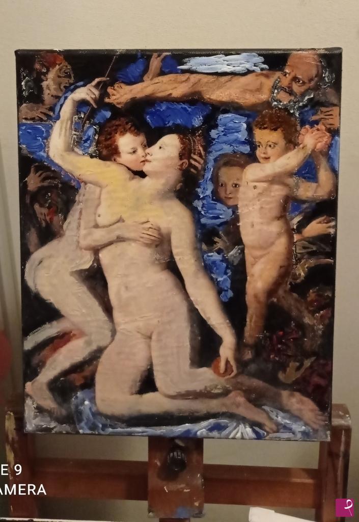 quadri in vendita online - Venere e cupido