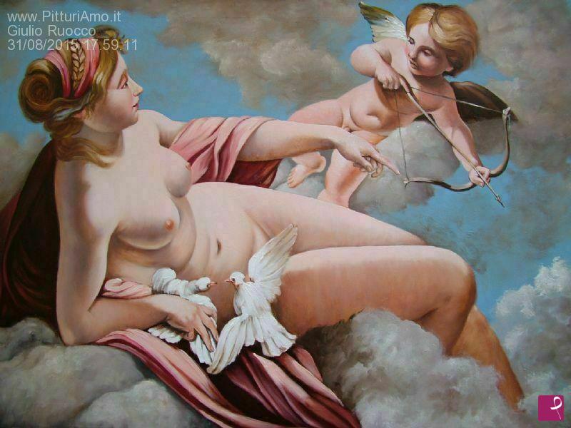 quadri in vendita online - Venere e Cupido