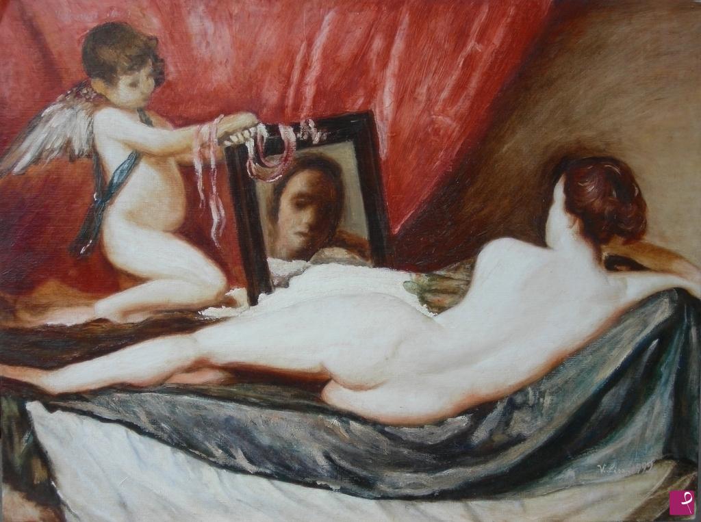 quadri in vendita online - Venere e Cupido